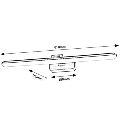 Rabalux - Φωτιστικό πίνακα LED LED/15W/230V 4000K μαύρο